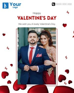 Valentine's Day Wishes Social Media template