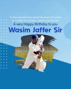 Wasim Jaffer birthday image