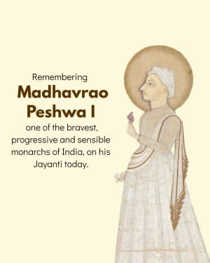 Madhavrao Peshwa Jayanti event poster