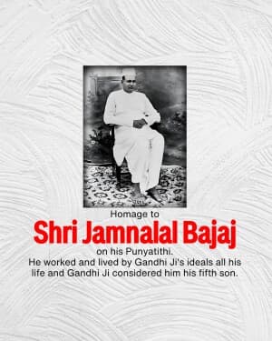 Jamnalal Bajaj Punyatithi flyer