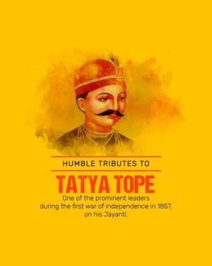 Tatya Tope Jayanti flyer