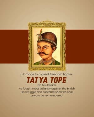 Tatya Tope Jayanti banner