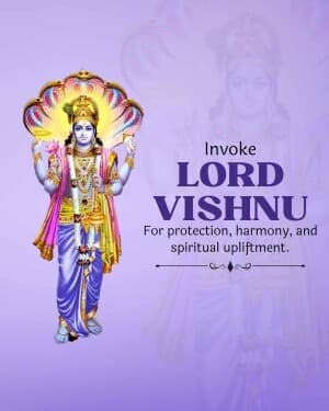 God Vishnu advertisement banner