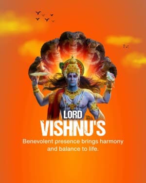 God Vishnu Facebook Poster