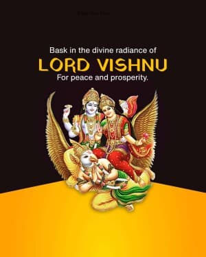 God Vishnu whatsapp status poster