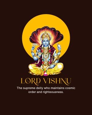 God Vishnu marketing poster