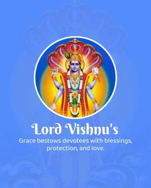 God Vishnu marketing flyer