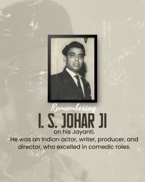 I. S. Johar Jayanti image