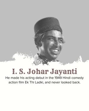 I. S. Johar Jayanti flyer