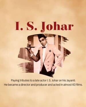 I. S. Johar Jayanti post