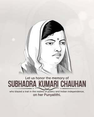 Subhadra Kumari Chauhan punyatithi post