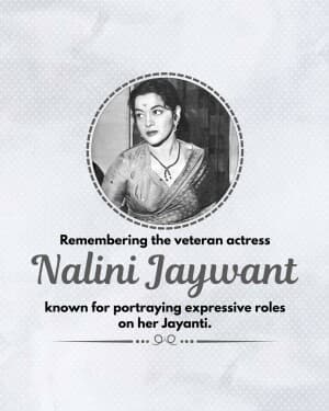 Nalini Jaywant jayanti flyer