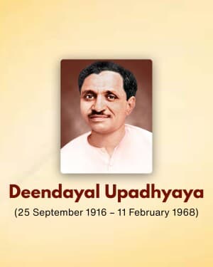 Pandit Deendayal Upadhyay Punyatithi illustration