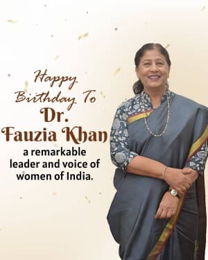 Dr. Fauzia Khan Birthday poster