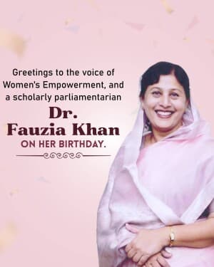Dr. Fauzia Khan Birthday illustration