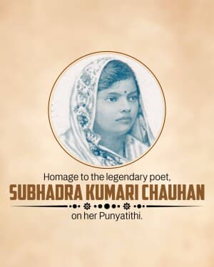 Subhadra Kumari Chauhan punyatithi graphic