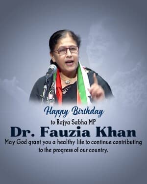 Dr. Fauzia Khan Birthday banner