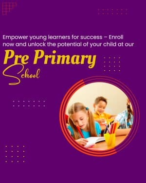 Pre Primary School marketing poster