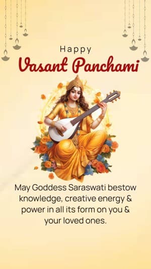 Vasant Panchami insta story poster