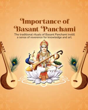 Importance of Vasant Panchami event poster