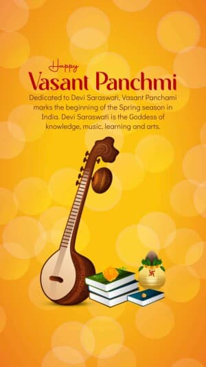 Vasant Panchami insta story event poster