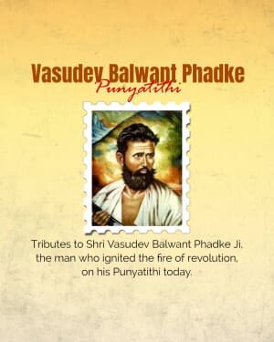 Vasudev Balwant Phadke Punyatithi graphic