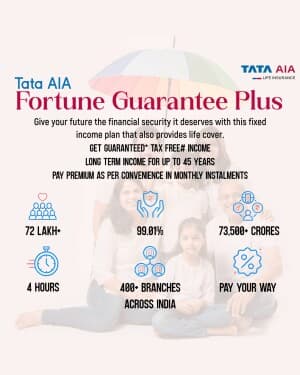 Tata Aia Life Insurance facebook ad