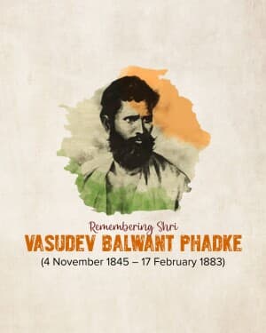 Vasudev Balwant Phadke Punyatithi flyer