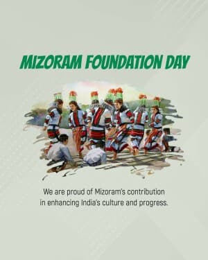 Mizoram Foundation Day graphic