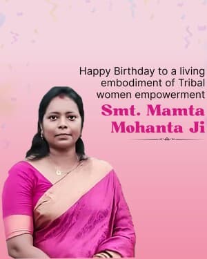 Smt. Mamata Mohanta Birthday graphic