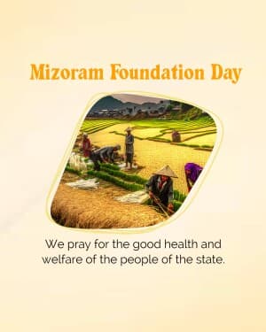 Mizoram Foundation Day illustration