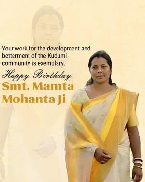 Smt. Mamata Mohanta Birthday post