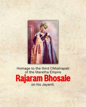 Rajaram Bhosale Jayanti graphic