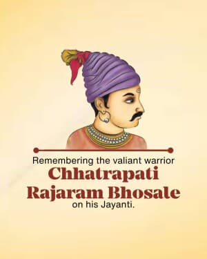 Rajaram Bhosale Jayanti event poster