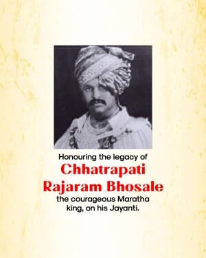 Rajaram Bhosale Jayanti post