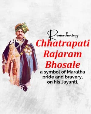 Rajaram Bhosale Jayanti image