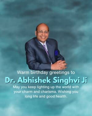 Dr. Abhishek Singhvi Birthday illustration