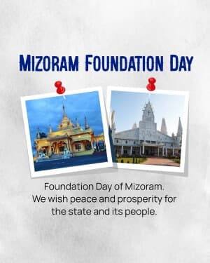 Mizoram Foundation Day event poster