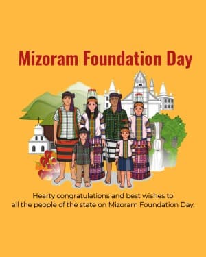 Mizoram Foundation Day post