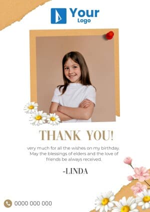 Thank You Birthday poster