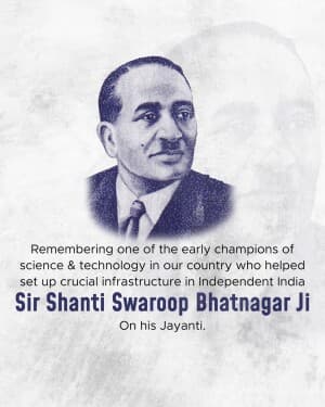 Sir Shanti Swaroop Bhatnagar Jayanti graphic