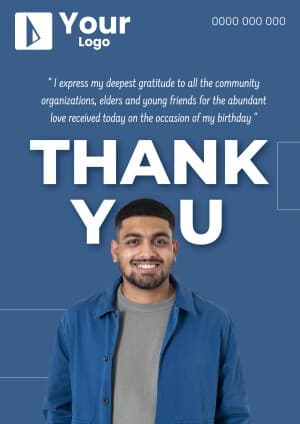 Thank You Birthday custom template