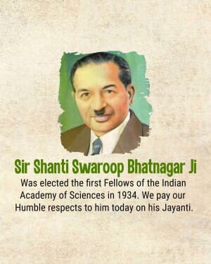 Sir Shanti Swaroop Bhatnagar Jayanti video