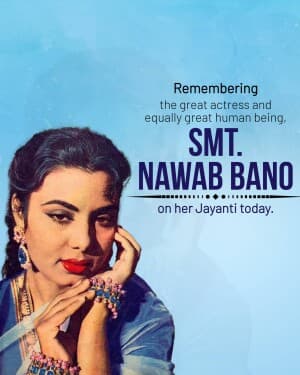 Nawab Bano Nimmi Jayanti post