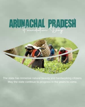 Arunachal Pradesh Foundation Day poster