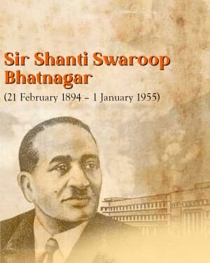 Sir Shanti Swaroop Bhatnagar Jayanti banner