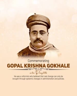 Gopal Krishna Gokhale Punyatithi image