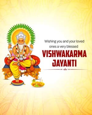 Vishwakarma Jayanti marketing flyer