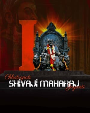 Basic Alphabet - Chhatrapati Shivaji Maharaj Jayanti marketing poster