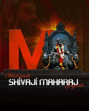 Basic Alphabet - Chhatrapati Shivaji Maharaj Jayanti whatsapp status poster